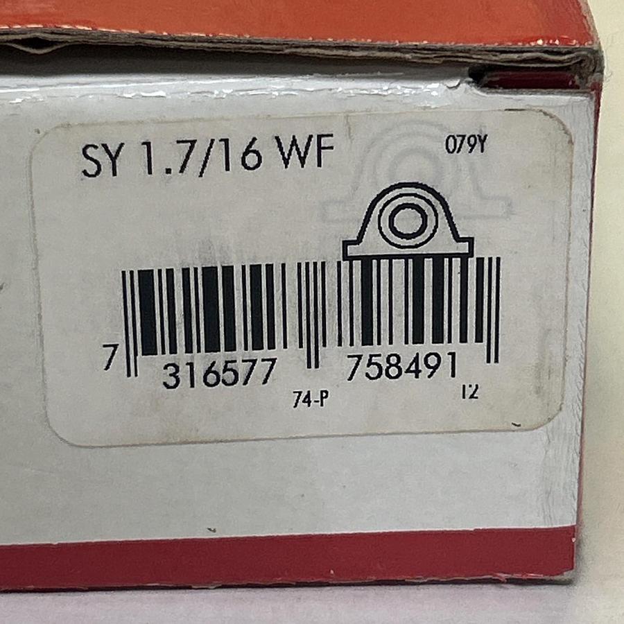 SKF,SY1.7/16WF,PILLOW BLOCK BEARING 1-7/16 INCH BORE NOS