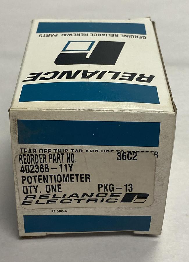 RELIANCE ELECTRIC,402388-11Y, POTENTIOMETER NOS