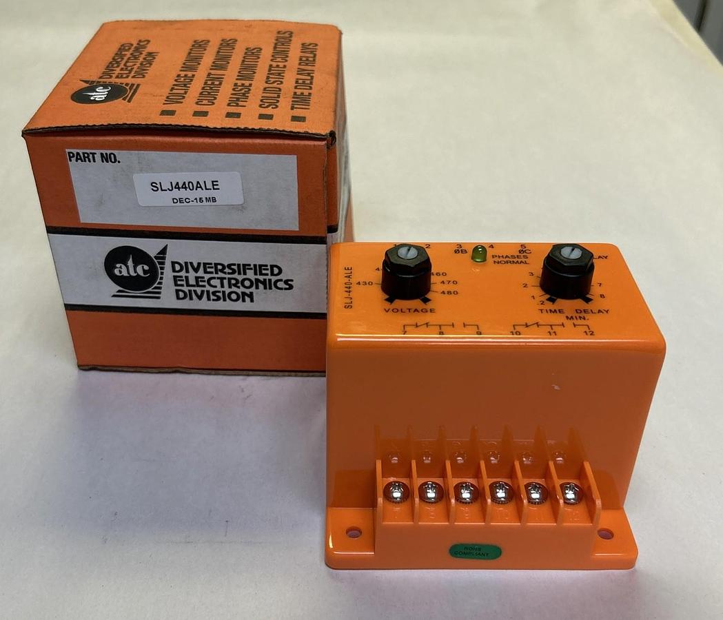 Used ATC DIVERSIFIED ELECTRONICS,SLJ-440-ALE,PHASE MONITOR NEW