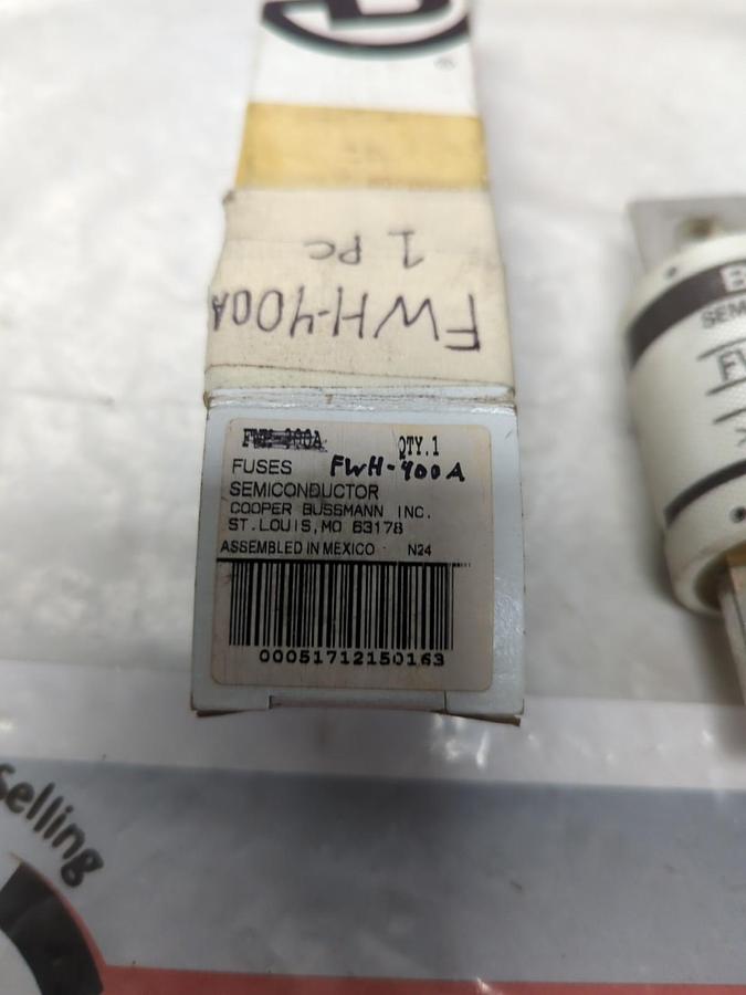COOPER BUSSMANN,FWH-400A,SEMI-CONDUCTOR 400 AMP FUSE NOS