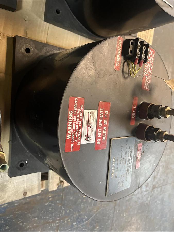 Used Hunterdon,A-3084,Induction Reactor Choke Amps 766 60Hz 105.6 UH