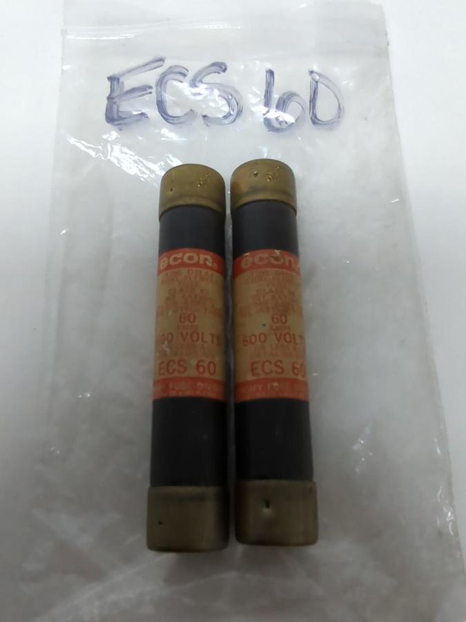 Used ECON,ECS-60,TIME-DELAY 60 AMP FUSE LOT OF 2