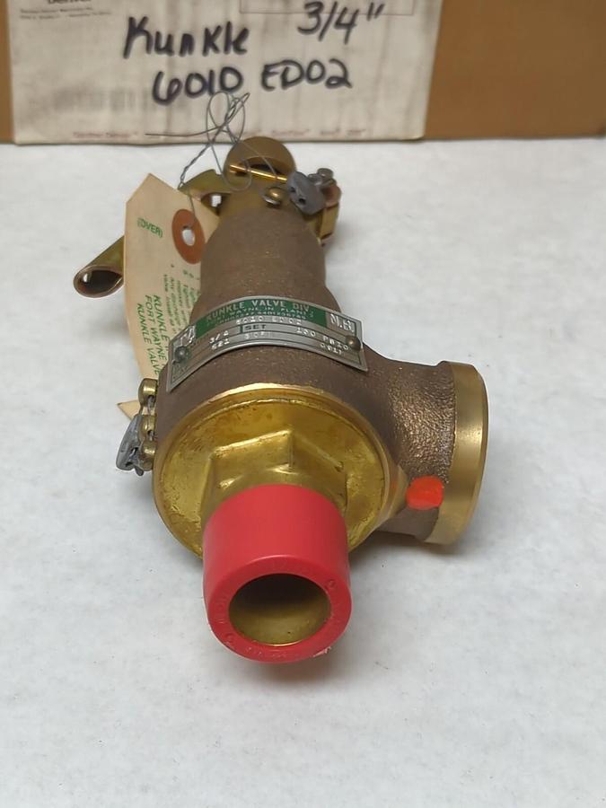 GARDNER DENVER KUNKLE,6010 ED02,3/4 INCH OUTLET PRESSURE RELIEF VALVE NOS
