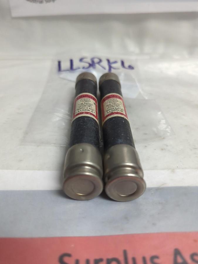 Used LITTELFUSE,LLSRK6,CURRENT-LIMITING 6 AMP FUSE LOT OF 2 PRE-OWNED
