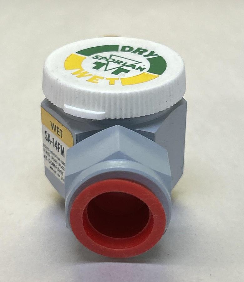 SPORLAN,SA-14FM,MOISTURE & LIQUID INDICATOR 1/2 IN SAE M X 1/2 SAE FEM NOS