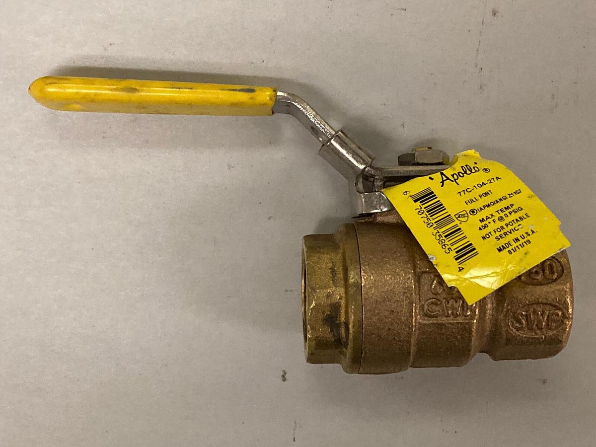 Apollo,77C-108-27A,1 INCH Bronze Ball Valve Full Port 2-Way