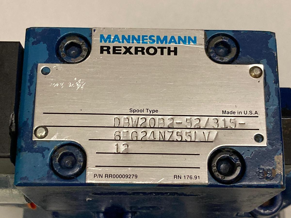 Used Mannesmann Rexroth,DBW20B2-52/315-6EG24NZ55LV/12,Hydraulic Relief Valve