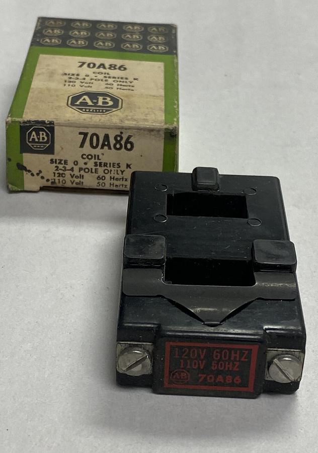 ALLEN-BRADLEY,70A86,COIL 120V 60HZ SIZE 0 NOS