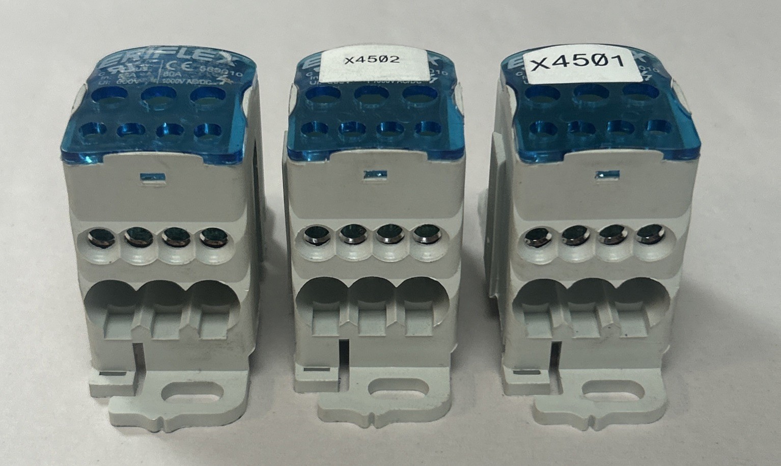 Used ERIFLEX,569010,DISTRIBUTION BLOCK LOT OF 3