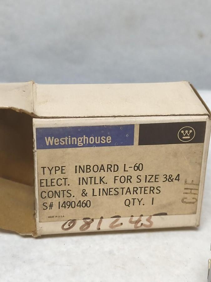 WESTINGHOUSE,L-60,ELECTRICAL INTERLOCK FOR SIZES 3 & 4 NOS