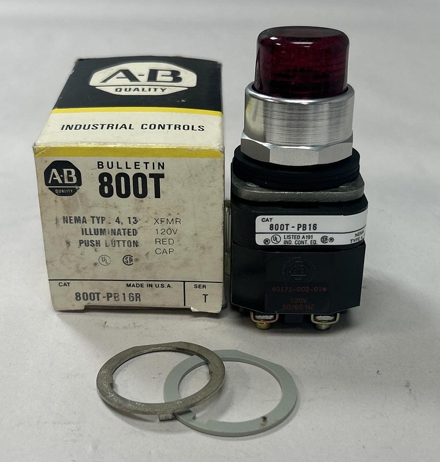 ALLEN BRADLEY,800T-PB16R,RED PUSH BUTTON NOS