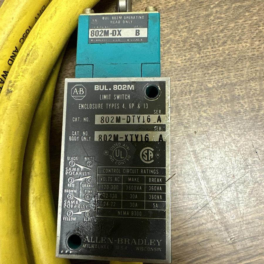 Allen Bradley,802M-DTY16,Pre-Wired Factory Sealed Limit Switch