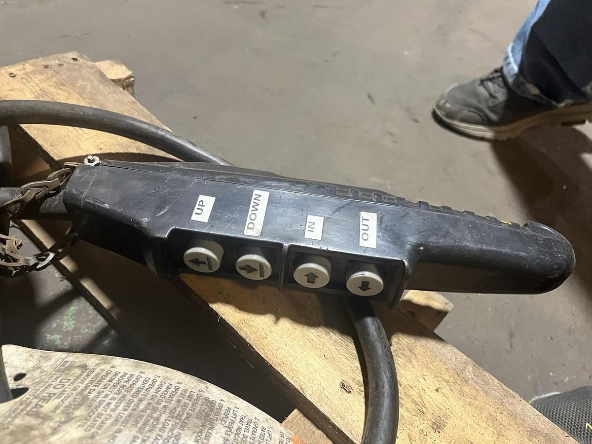 Used COFFING,3 TON, CHAIN HOIST W/ MOTORIZED TROLLEY