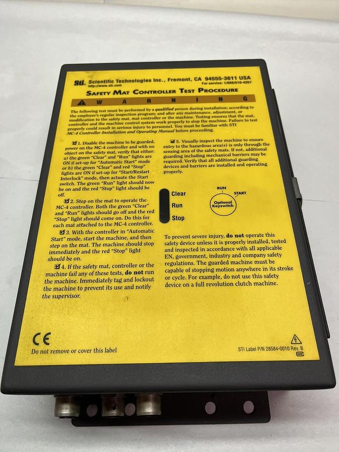Used STI,43815-001,MC4-0013 SAFETY MAT CONTROLLER