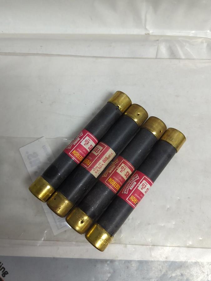 Used COOPER BUSSMANN,FRS 2/10,FUSETRON 2/10 AMP FUSE LOT OF 4 PRE-OWNED