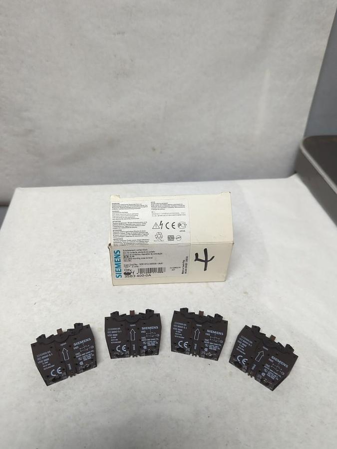 SIEMENS,3SB3 400-0A,CONTACT BLOCKS BOX OF 4 NOS