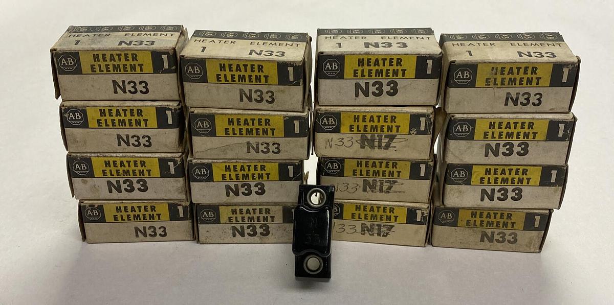 ALLEN BRADLEY,N33,OVERLOAD RELAY HEATER ELEMENT LOT OF 16 NOS