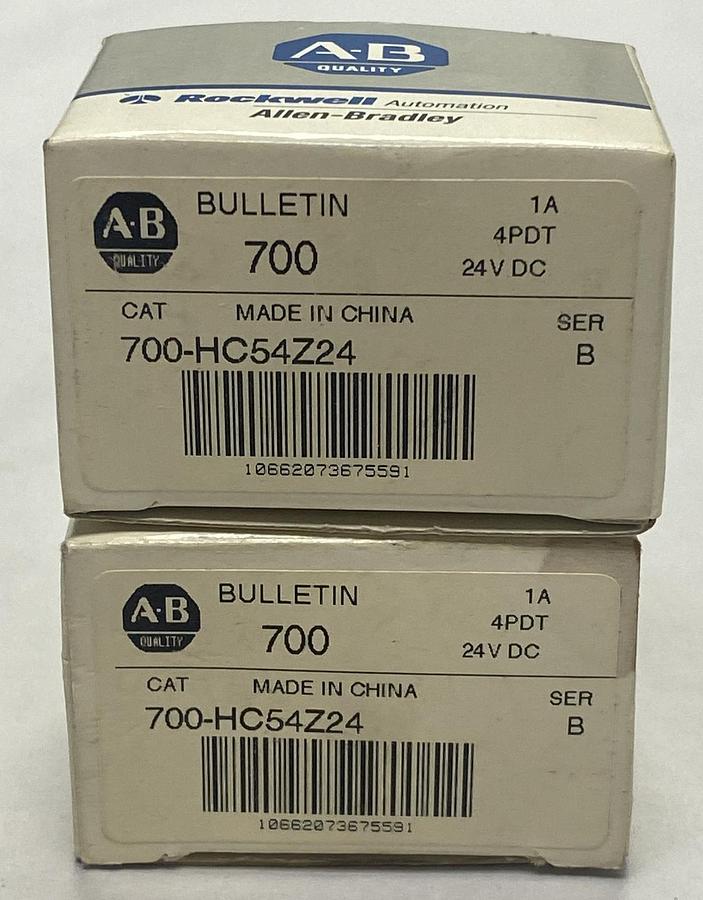 ALLEN BRADLEY,700-HC54Z24,RELAY 24 V DC 50/60 HZ LOT OF 2 NOS