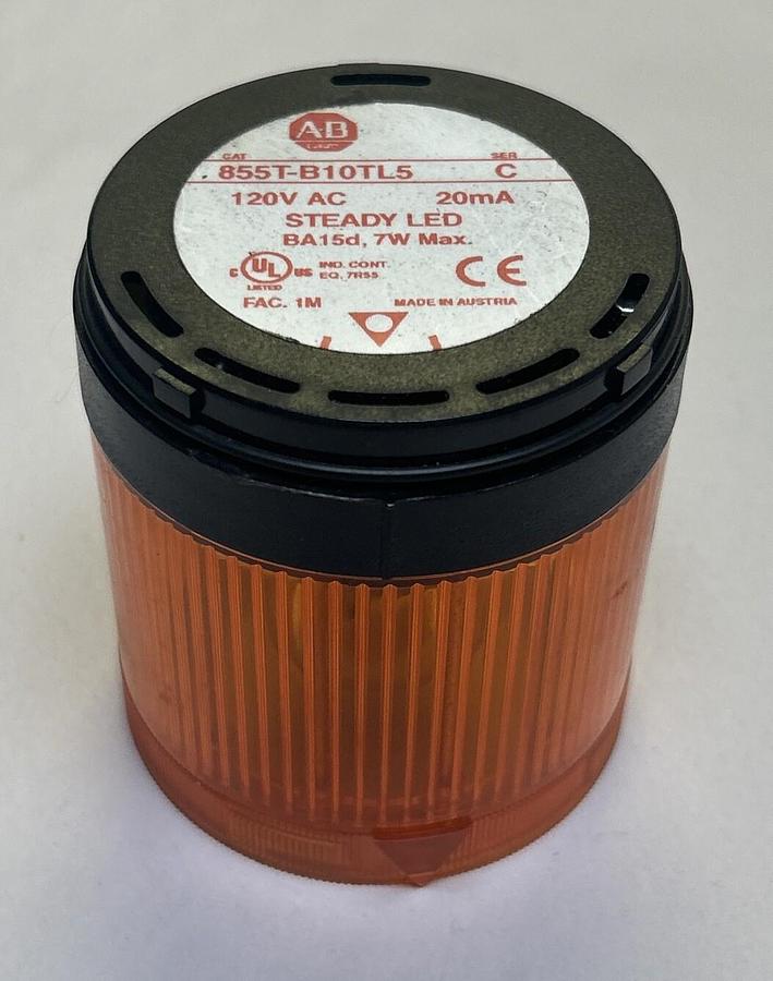 Used ALLEN BRADLEY,855T-B10TL5,AMBER STACK LIGHT