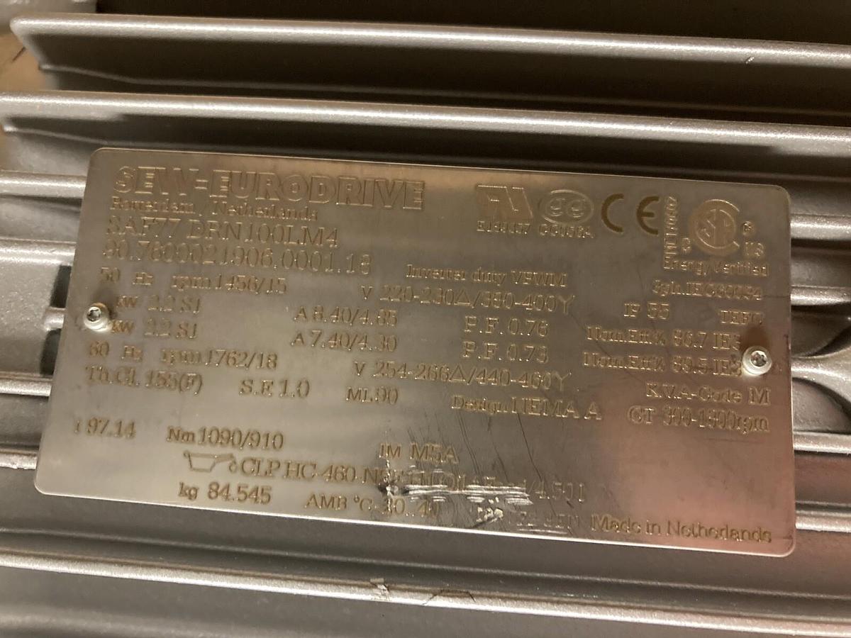 Sew Eurodrive,SAF77-DRN100LM4,Gearmotor Ratio 97.14  1456/15 RPM