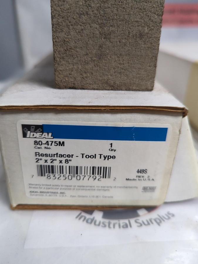 IDEAL,80-475M,RESURFACER-TOOL TYPE 2X2X8 INCH LOT OF 2 NOS