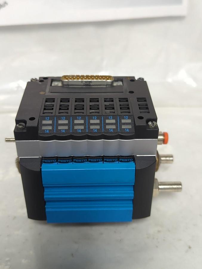 Used FESTO,CPV10-GE-MP-6,PNEUMATIC VALVE MANIFOLD 18254 PRE-OWNED