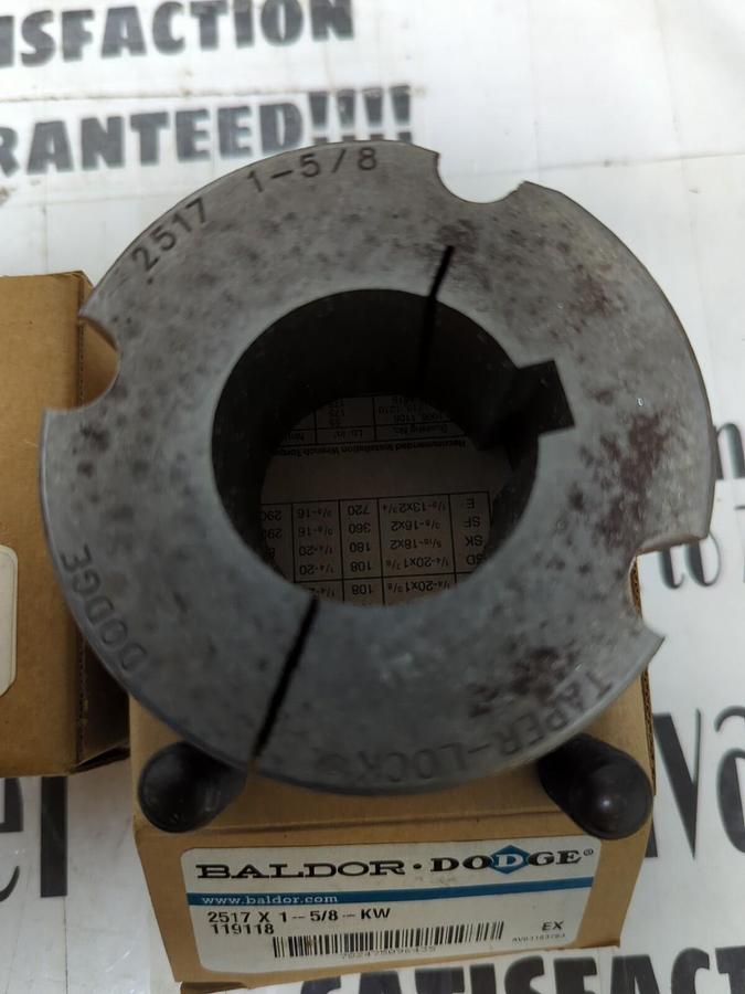 BALDOR DODGE,119118 2517X1-5/8-KW,TAPER-LOCK BUSHINGS LOT OF 2 NOS