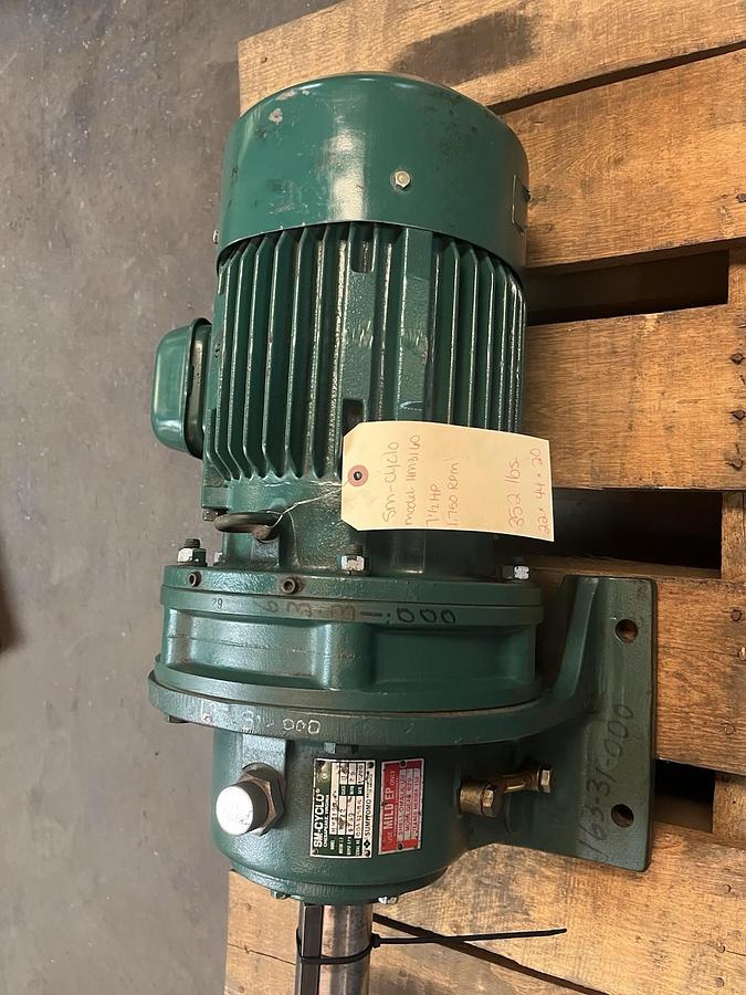 Used SUMITOMO,HM3160,SM CYCLO GEAR REDUCER MOTOR RATIO 29 7-1/2HP