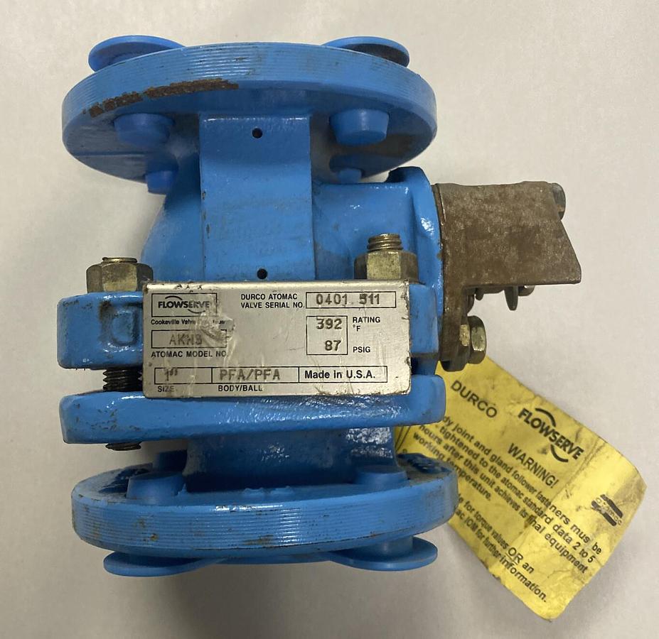 Flowserve,AKH3,Atomac Plug Valve NOS