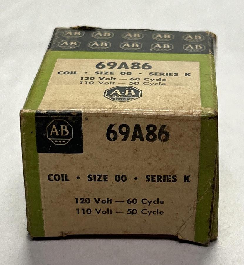 Used ALLEN BRADLEY,69A86,COIL SIZE 00 NEW