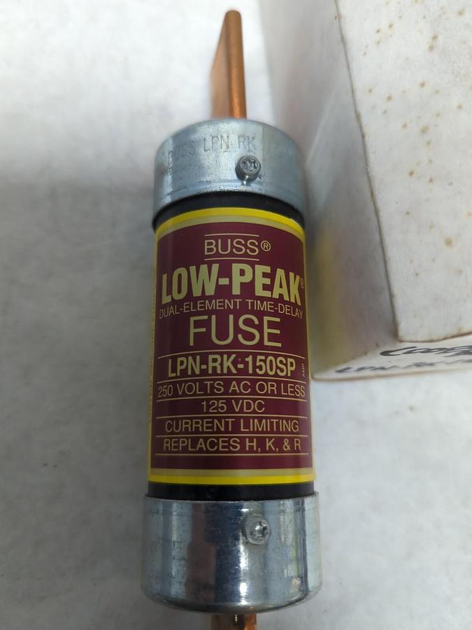 COOPER BUSSMANN,LPN-RK-150SP,LOW-PEAK 150 AMP FUSE NOS