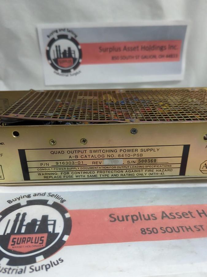 Used ALLEN BRADLEY,10607XF,DELTRON QUAD SWITCHING POWER SUPPLY PRE-OWNED