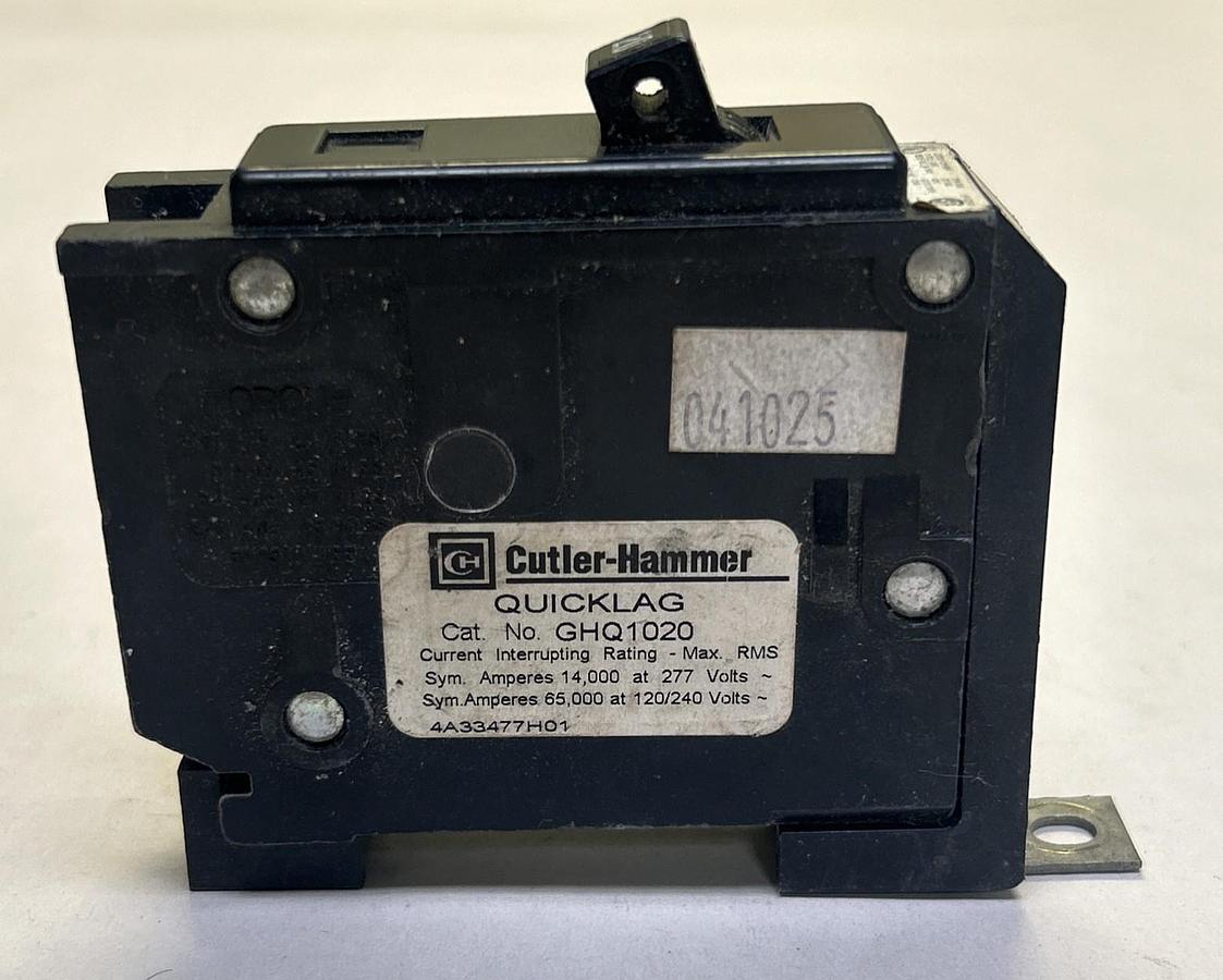 Used CUTLER-HAMMER,GHQ1020,CIRCUIT BREAKER 20A 12/240V 1P