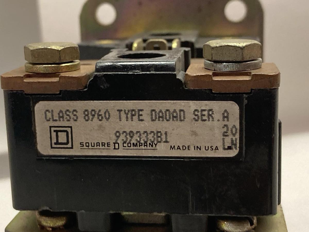 Used Square D,Class 8960 Type DADAD,Magnetic Contactor Ser A