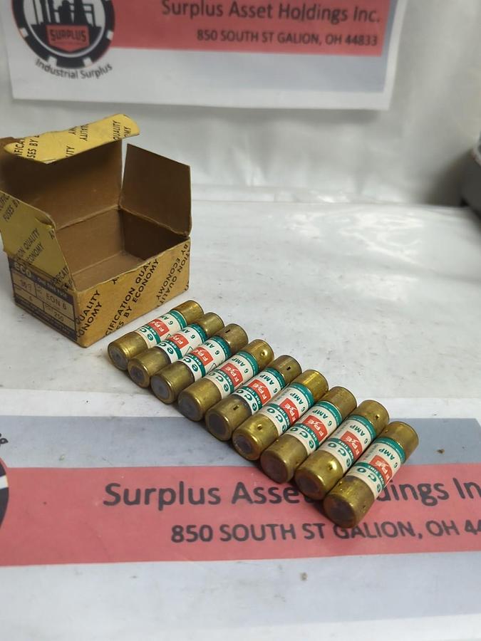 ECO,EON6,ONE-TIME 6 AMP FUSES BOX OF 9 NOS