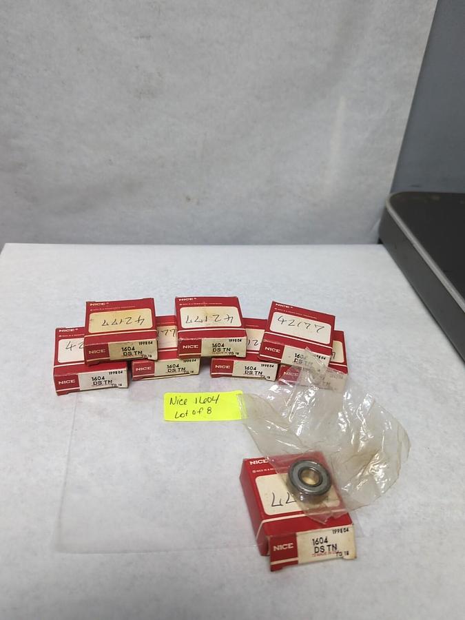NICE,1604,DOUBLE SHIELDED BALL BEARING LOT OF 8 NOS