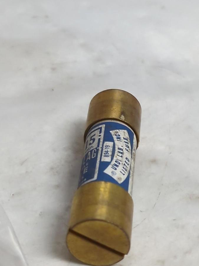 COOPER BUSSMANN,REN15,SUPER-LAG RENEWABLE 15 AMP FUSE LOT OF 2 PRE-OWNED