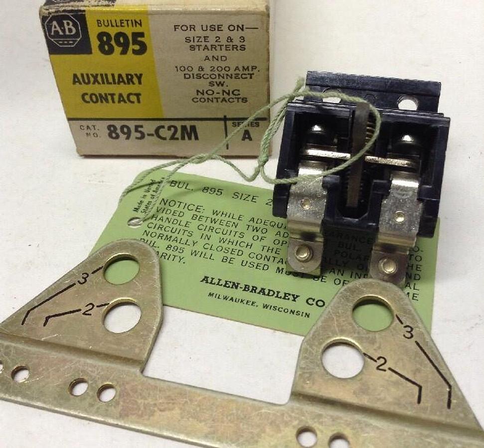 Allen-Bradley,895-C2M,Auxiliary Contact for use on Size 2 and 3 Starters