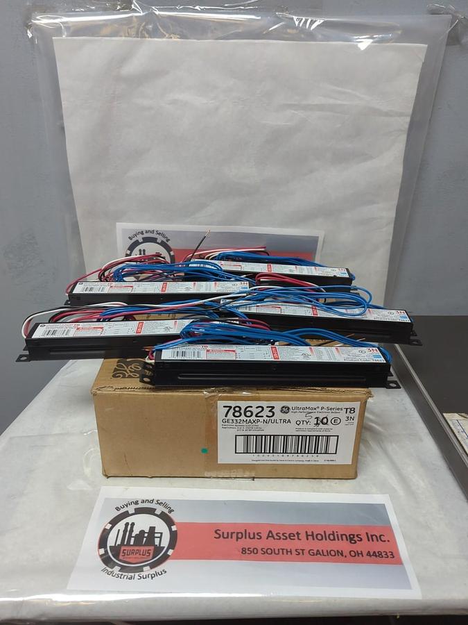 GE ULTRAMAX,GE332MAXP-N/ULTRA,ELECTRONIC BALLAST 120-277V LOT OF 5 NOS