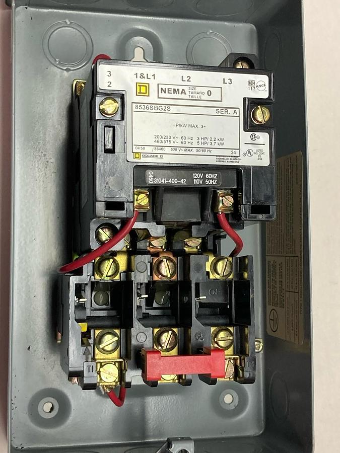 Square D,8536SBG2,Starter W/ Enclosure Size 0