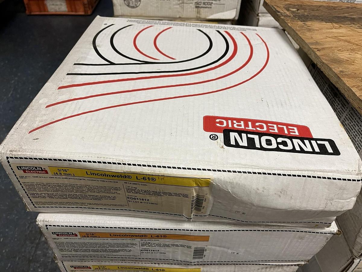 Used Lincoln,ED011812,L-61 LINCOLNWELD WELD WIRE 3/16" 60LB COIL
