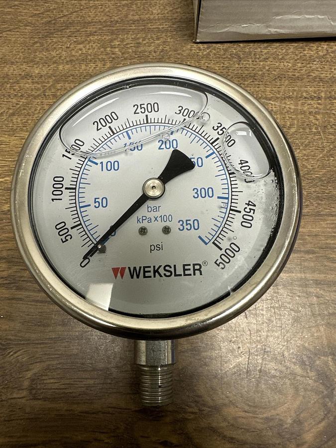 Weksler,BY45YPV4LW,0-5000 PSI 4.0"
