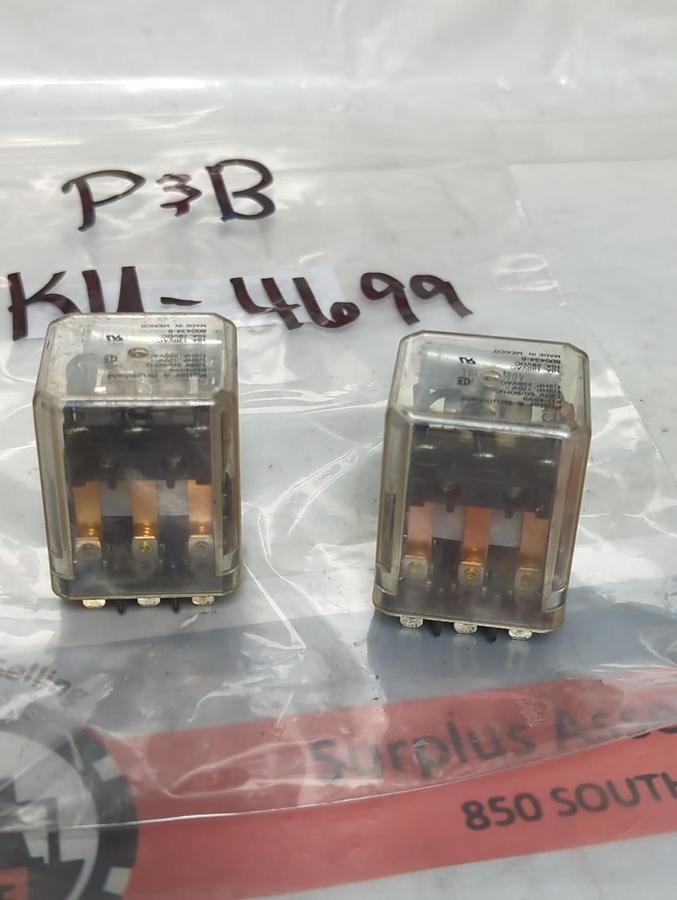 Used POTTER & BRUMFIELD,KU-4699,RELAY LOT OF 2 PRE-OWNED
