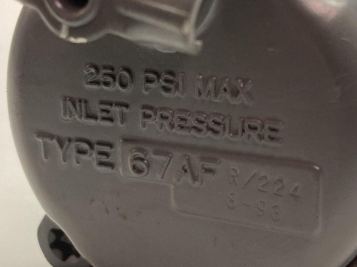 Used Fisher Controls,Type 67AF,Inlet Pressure Relief Valve 250PSI Max