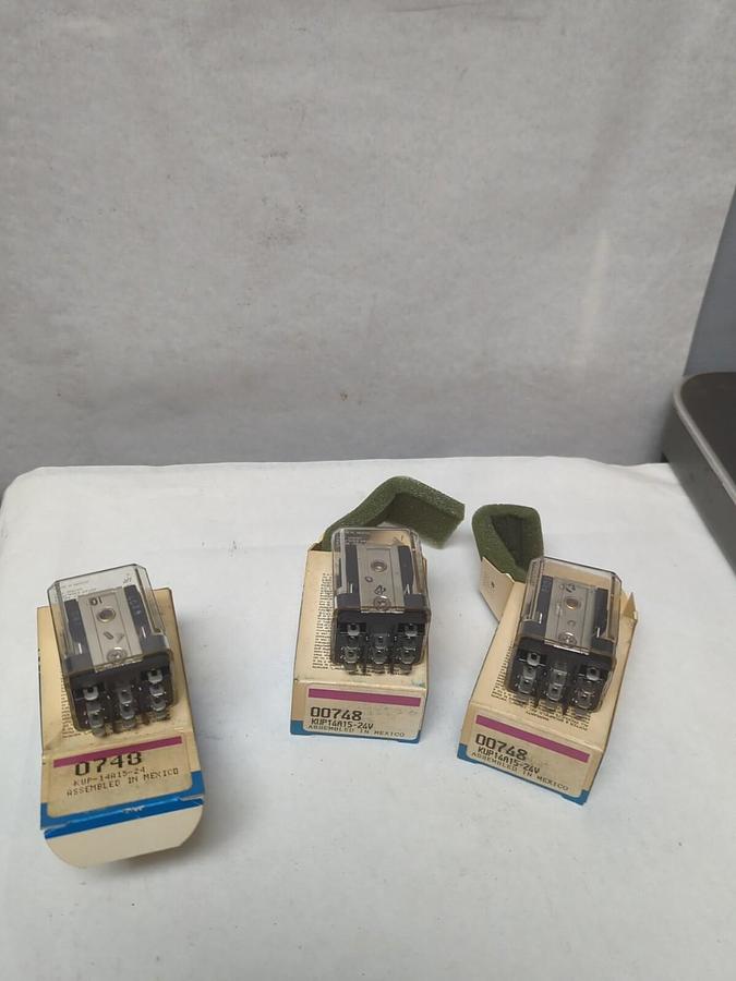 POTTER & BRUMFIELD,KUP14A15-24V,RELAY 24V 50/60HZ LOT OF 3 NOS
