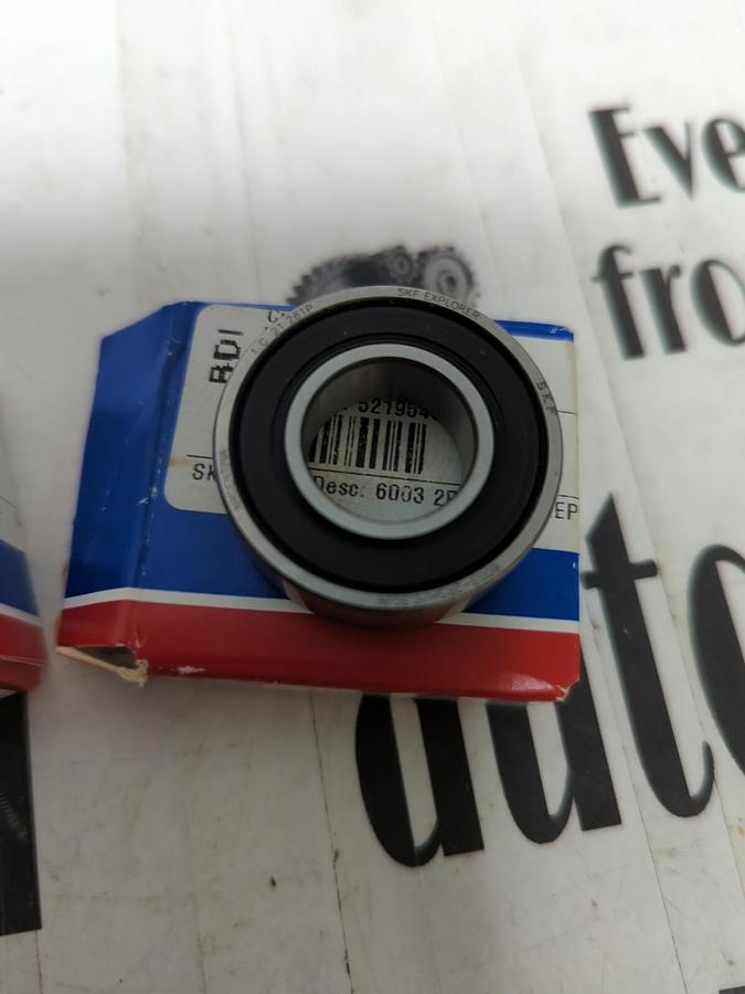 SKF,6003-2RSJEM,DEEP GROOVE BALL BEARING LOT OF 2 NOS