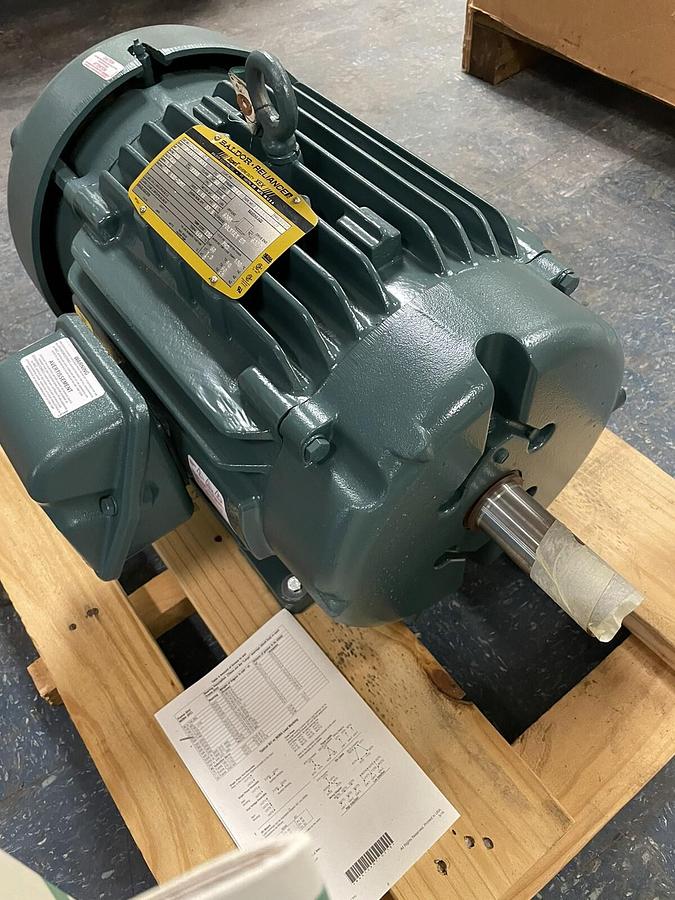 Used BALDOR,ECP2280T-4,SUPER E SEVERE DUTY XEX 5HP MOTOR 880RPM 460V 254T