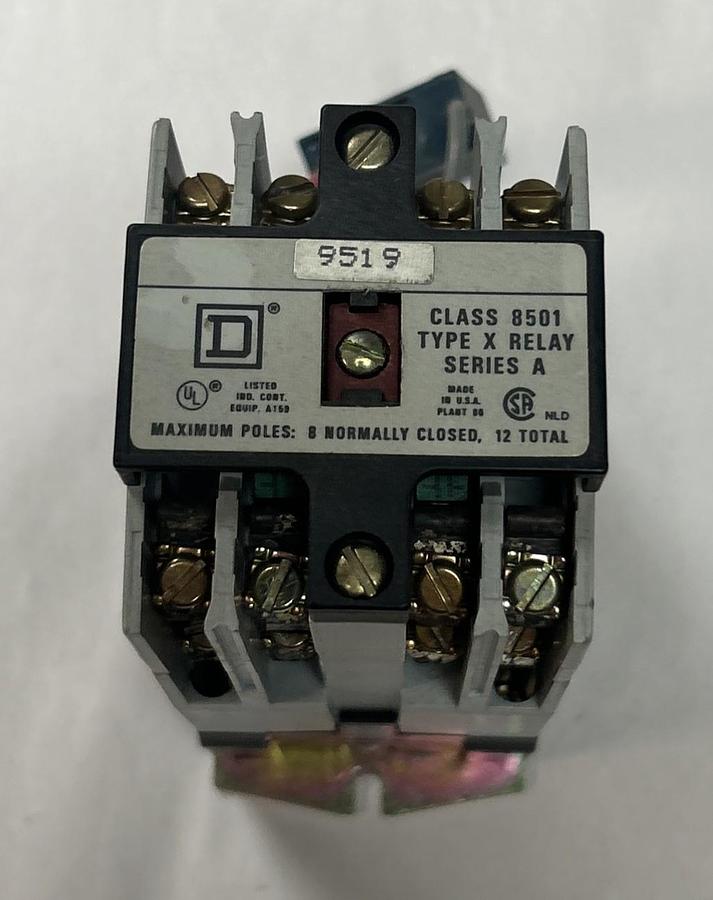 Used SQUARE D,8501X060,INDUSTRIAL CONTROL RELAY
