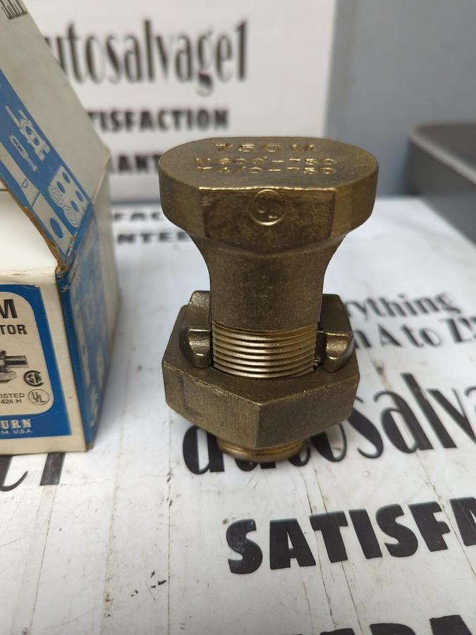 ITT BLACKBURN,750-M,SPLIT BOLT CONNECTOR HIGH STRENGTH BRONZE NOS