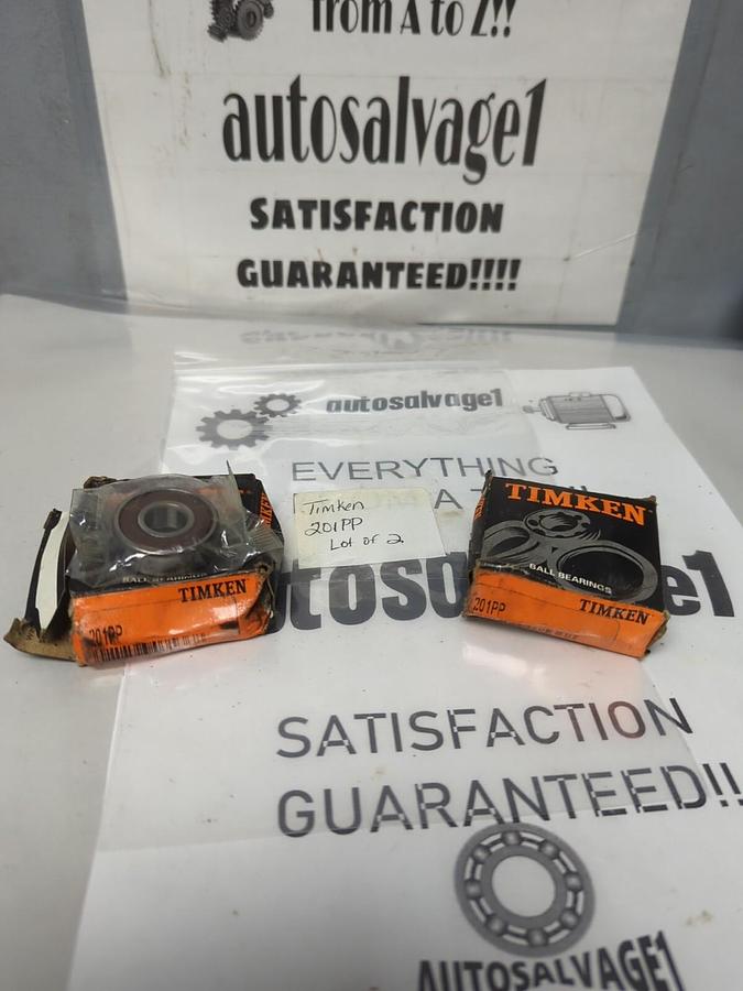 TIMKEN,201PP,DEEP GROOVE BALL BEARING 12MM BORE LOT OF 2 NOS
